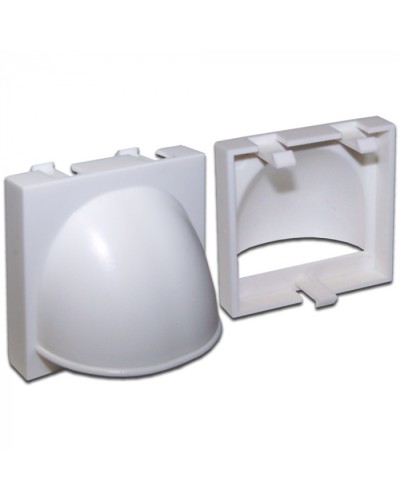 Кабельный ввод открытый, 45х45, белый LANMASTER (LAN-SIP-23CO-WH) в Северске Аксессуары для кабель-канала Pintop.ru