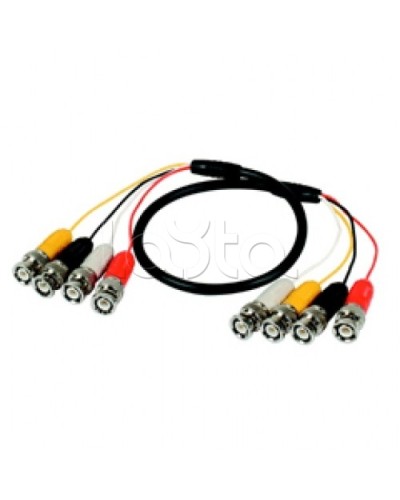 Кабель соединительный 4BNCx4BNC (штекер), 100см Lazso WC414 в Северске Видеоусилители, Модуляторы, Делители Pintop.ru