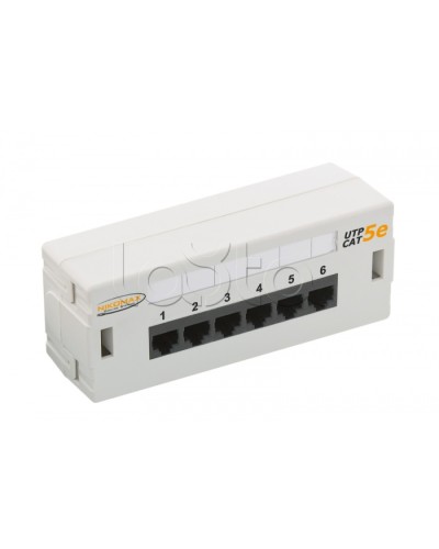 Патч-панель 19, 6xRJ45NIKOMAX (NMC-WP06UD2-GY) в Северске Патч панель Pintop.ru