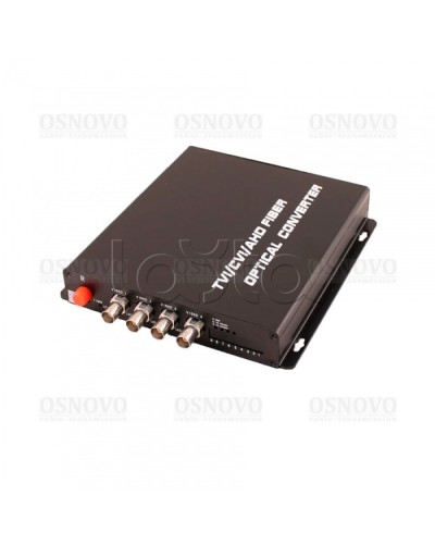 Приёмник 4 каналов видео оптический OSNOVO RA-H4/1F в Северске Видеоусилители, Модуляторы, Делители Pintop.ru