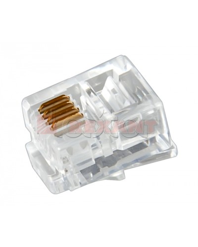 Джек телефонный 6P4C (100шт/уп) REXANT 05-1012 в Северске Коннекторы Pintop.ru