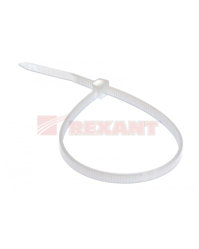 Хомут-стяжка нейлоновый 5х250 мм белый (100шт/уп) REXANT 07-0250-5 в Северске Стяжки-хомуты Pintop.ru