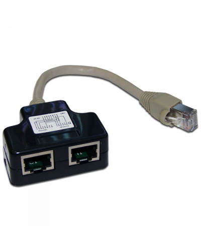 Y-адаптер, 2 компьютерных порта, экранированный TWT (TWT-Y-E2-E2-S) в Северске Проходные адаптеры RJ-45 и разветвители Pintop.ru