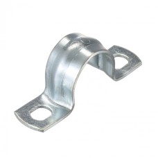 Скоба оцинк. с двумя отверстиями, для трубы D20мм (5шт) Экопласт (43620-5) - Скоба оцинкованная с двумя отверстиями, для трубы D20мм (5шт) Экопласт