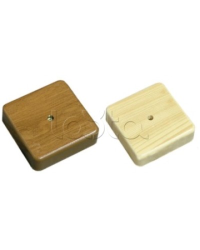 Коробка 1 постовая распред. 75х75х20 c текстурой дерева (сосна) Экопласт 72908P в Северске Распределительные коробки Pintop.ru