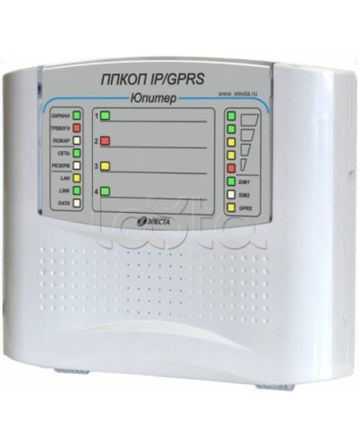 Элеста Юпитер-1431 (ППКОП Юпитер-4 IP/GPRS, пластик. корпус) в Северске Приемно-контрольные приборы Pintop.ru