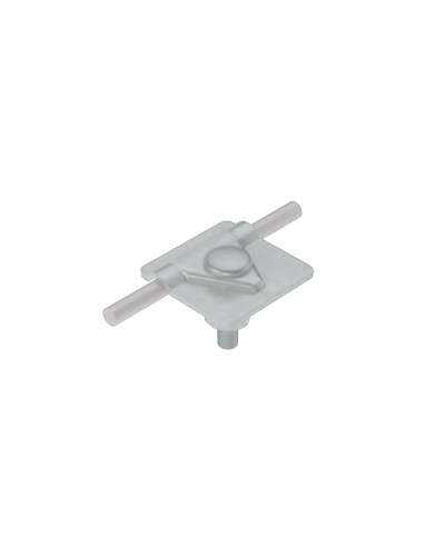 Универсальный соединитель для прутка Ø 5-10 мм с 1 пластиной 40х40 мм КМ-Профиль (USM-D5-10) в Северске Аксессуары для лотков Pintop.ru