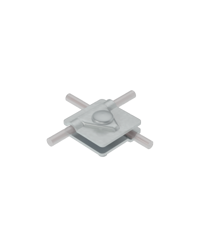 Универсальный соединитель для прутка Ø 5-10 мм с 2 пластинами 40х40 мм TD КМ-Профиль (2USM-D5-10 TD) в Северске Аксессуары для лотков Pintop.ru