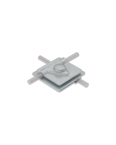 Универсальный соединитель для прутка Ø 5-10 мм с 3 пластинами 40х40 мм CU КМ-Профиль (3USM-D5-10 CU) в Северске Аксессуары для лотков Pintop.ru