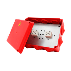 Коробка распределительная огнестойкая КРОПС-П5, IP54, габаритные размеры 190х140х70 мм, для кабелей сечением до 25 мм2, 5 клемм КМ-Профиль (FRJB-KM-P5-25-05-КРОПС-IP54)