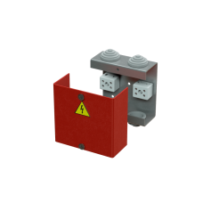 Коробка распределительная огнестойкая КРОПС, IP41, габаритные размеры 80х80х35 мм, для кабелей сечением до 4 мм2, 6 клемм КМ-Профиль (FRJB-KM-ST1-4-06-КРОПС-IP41)