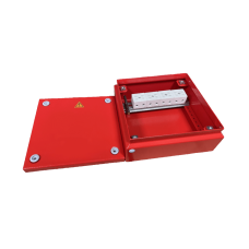 Коробка распределительная огнестойкая КРОПС, IP65, габаритные размеры 200х200х80 мм, для кабелей сечением до 25 мм2, 6 клеммКМ-Профиль (FRJB-KM-ST6-25-06-КРОПС-IP65)