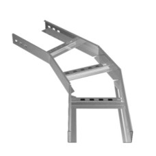 Угол горизонтальный 45° 500х100 (1,2) для лестничного лотка ПожТехКабель (650-322)