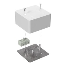 Коробка огн. разв. для каб-канала Е15-Е60 RAL9003 85х85х45 (44 шт/кор) Промрукав (40-0460-FR6.0-4-2-Р)