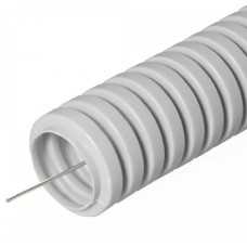 Труба гофрированная ПВХ тяжелая 750 Н серая с/з д25 (50м/2600м уп/пал) Промрукав (PR.0125415)