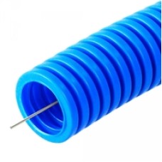 Труба гофрированная ПП лёгкая 350 Н безгалогенная (HF) синяя с/з д20 (100м/4800м уп/пал) Промрукав (PR02.0052)