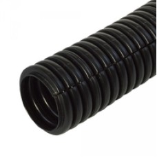 Труба гофрированная ПП лёгкая 350 Н безгалогенная (HF) разрезная черная д16 (100м/5500м уп/пал) Промрукав PR02.0063