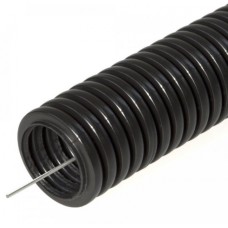 Труба гофрированная ПНД легкая 350 Н безгалогенная (HF) стойкая к ультрафиолету черная с/з д20 (25м/уп) Промрукав (PR02.0124)