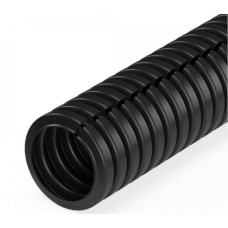 Труба гофрированная ПП лёгкая 350 Н безгалогенная (HF) разрезная черная д16 (10м/уп) Промрукав (PR02.0243)