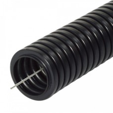 Труба гофрированная ПА безгалогенная (HF) стойкая к ультрафиолету черная с/з д25 (25м/уп) Промрукав (PR02.0262)