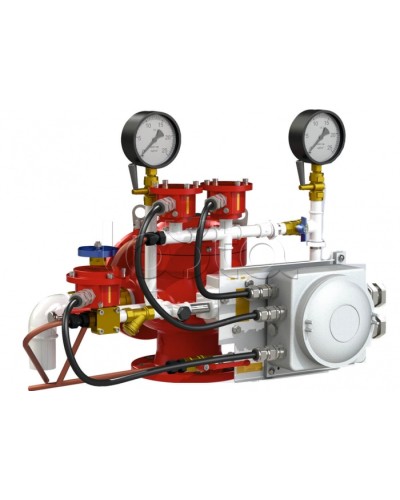 Узел управления дренчерный с пневмоприводом Спецавтоматика УУ-Д150/1,6 (П0,028)-ВФ.О4 в Северске Устройства пуска водяного пожаротушения Pintop.ru