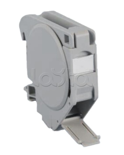 Крепление на DIN-рейку для модулей Keystone Jack c крышками Hyperline FP-IE-DIN-KJ-1A-GY в Северске Коммутационные изделия Pintop.ru