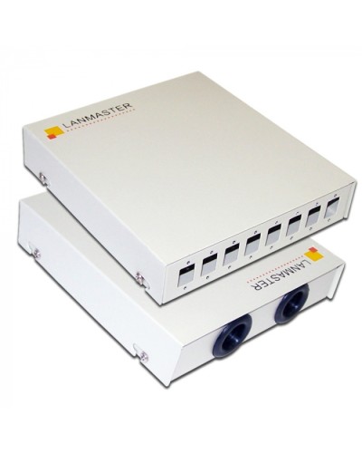 Кросс оптический настенный, металлический, на 8 SC адаптеров LANMASTER (LAN-FOBM-WM-8SC) в Северске Кросс оптический Pintop.ru