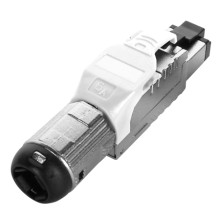 Разъем полевой оконцовки RJ-45 Hyperline (PLUE-8P8C-S-C6A-SH-WH)