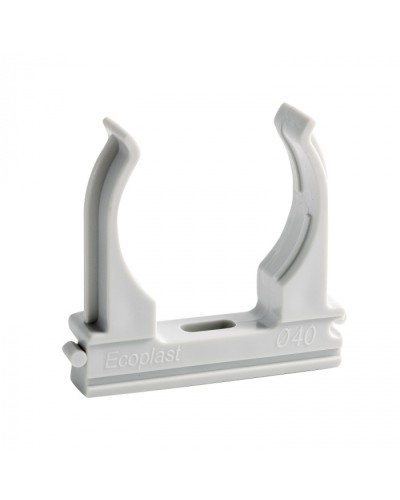 CF40G Держатель (клипса), без галогена, для труб D40мм (10шт) Экопласт (41740-10HF) в Северске Держатели, клипсы, скобы Pintop.ru