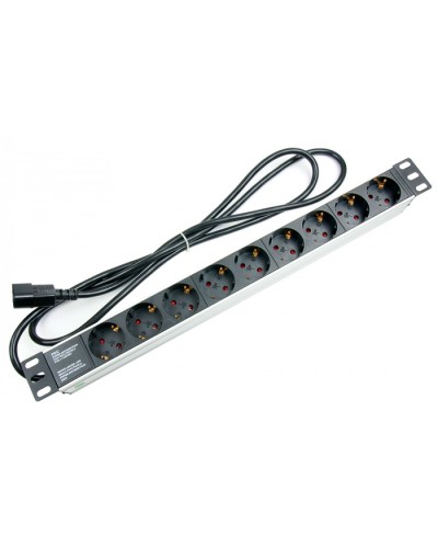 Блок на 9 розеток IEC 320 горизонтальный для 19 шкафов Cabeus PDU-9P-2IEC в Северске Блоки розеток Pintop.ru