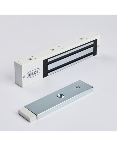 R-Lock RL-EM280-LSW - Электромагнитный замкок, 280кг, DC12/24B, цвет белый, RAL9016(белый), два датчика втроены в корпус замка: датчик Холла и магнито-контактный датчик в Северске Электромагнитные замки Pintop.ru