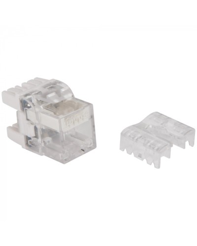 Модуль Keystone, RJ45, кат.5E, UTP, 180 градусов, с индикатором, белый LANMASTER LAN-OKi45U5E/180 в Северске Коннекторы Pintop.ru