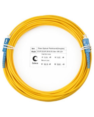 Патч-корд волоконно-оптический (шнур) SM 9/125 simplex SC-SC LSZH (10м) Cabeus FOP(s)-9-SC-SC-10m в Северске Патч-корды оптические Pintop.ru