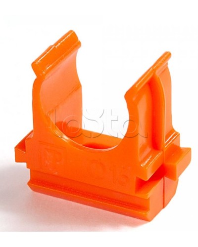Крепёж-клипса для труб АБС-пластик оранжевая д20 в малой упаковке (10шт/1000шт уп/кор) Промрукав (PR13.0067) в Северске Держатели, клипсы, скобы Pintop.ru