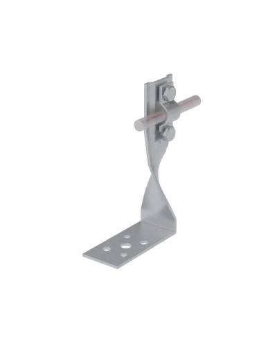 Угловой держатель болтовой скрученный для прутка Ø 5-10 мм H70 мм CU КМ-Профиль (UDBS-H70-D5-10 CU) в Северске Монтажные материалы Pintop.ru