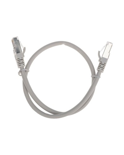 Патч-корд S/FTP, CAT 6A (10G), RJ45-RJ45, 28AWG, LSZH, серый, 0,5м REXANT 02-0390-05 в Северске Патчкорды (медные) Pintop.ru