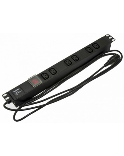 Блок розеток Hyperline SHE19-6IEC-S-2.5IEC в Северске Блоки розеток Pintop.ru