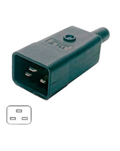 Разъем IEC 60320 C20 220В 16A на кабель Hyperline CON-IEC320C20 в Северске Коммутационные изделия Pintop.ru