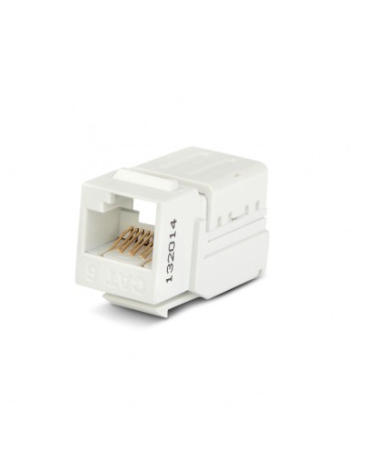 Вставка Keystone Jack RJ-45(8P8C) Hyperline KJNE-8P8C-C6-90-WH в Северске Модули Keystone Pintop.ru