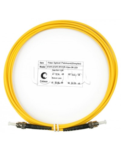 Патч-корд волоконно-оптический SM 9/125 simplex ST-ST LSZH (3 м) Cabeus FOP(s)-9-ST-ST-3M в Северске Патч-корды оптические Pintop.ru