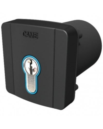 Ключ-выключатель встраиваемый с цилиндром замка DIN и синей подсветкой Came 806SL-0060 в Северске Запчасти для шлагбаумов и автоматики Pintop.ru