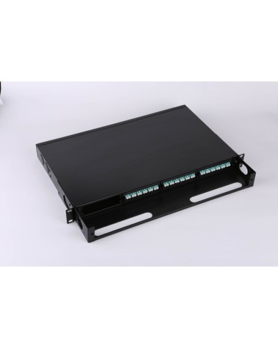 Бокс 19 на 4 кассеты MPO, 1U, черный LANMASTER LAN-FOBM-4MCS-1U в Северске Кросс оптический Pintop.ru