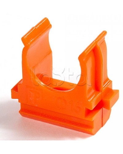 Крепёж-клипса для труб АБС-пластик оранжевая д25 в малой упаковке (10шт/500шт уп/кор) Промрукав (PR13.0068) в Северске Держатели, клипсы, скобы Pintop.ru