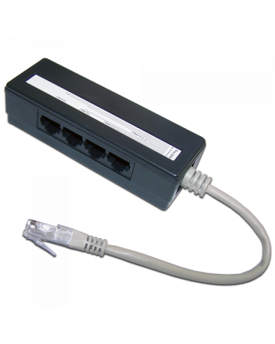 Сплиттер 1 на 4 RJ-45 TWT (TWT-4U1) в Северске Проходные адаптеры RJ-45 и разветвители Pintop.ru