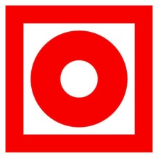 Знак F 10 "Кнопка включения установок (систем) пожарной автоматики" 200х200,пластик EKF (pn-f-10-f)