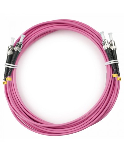 Шнур оптический duplex ST-ST 50/125 mm OM4 5м LSZH Cabeus FOP-50-OM4-ST-ST-5m в Северске Патч-корды оптические Pintop.ru