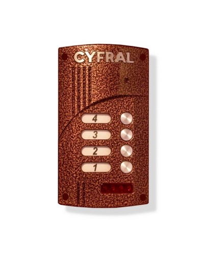 Блок вызова видеодомофона на 4 абонента со встроенным коммутатором Цифрал M-4.1M/VC в Северске Блоки вызова многоабонентные Pintop.ru